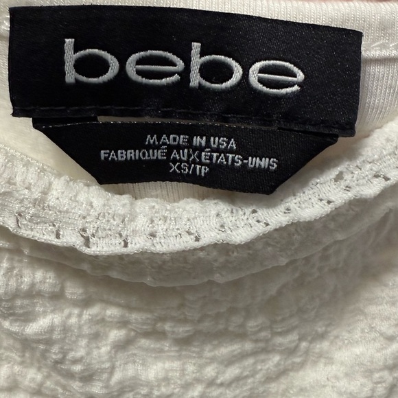 Bebe Cream Textured Cotton Maxi Dress Size XS - Picture 3 of 4